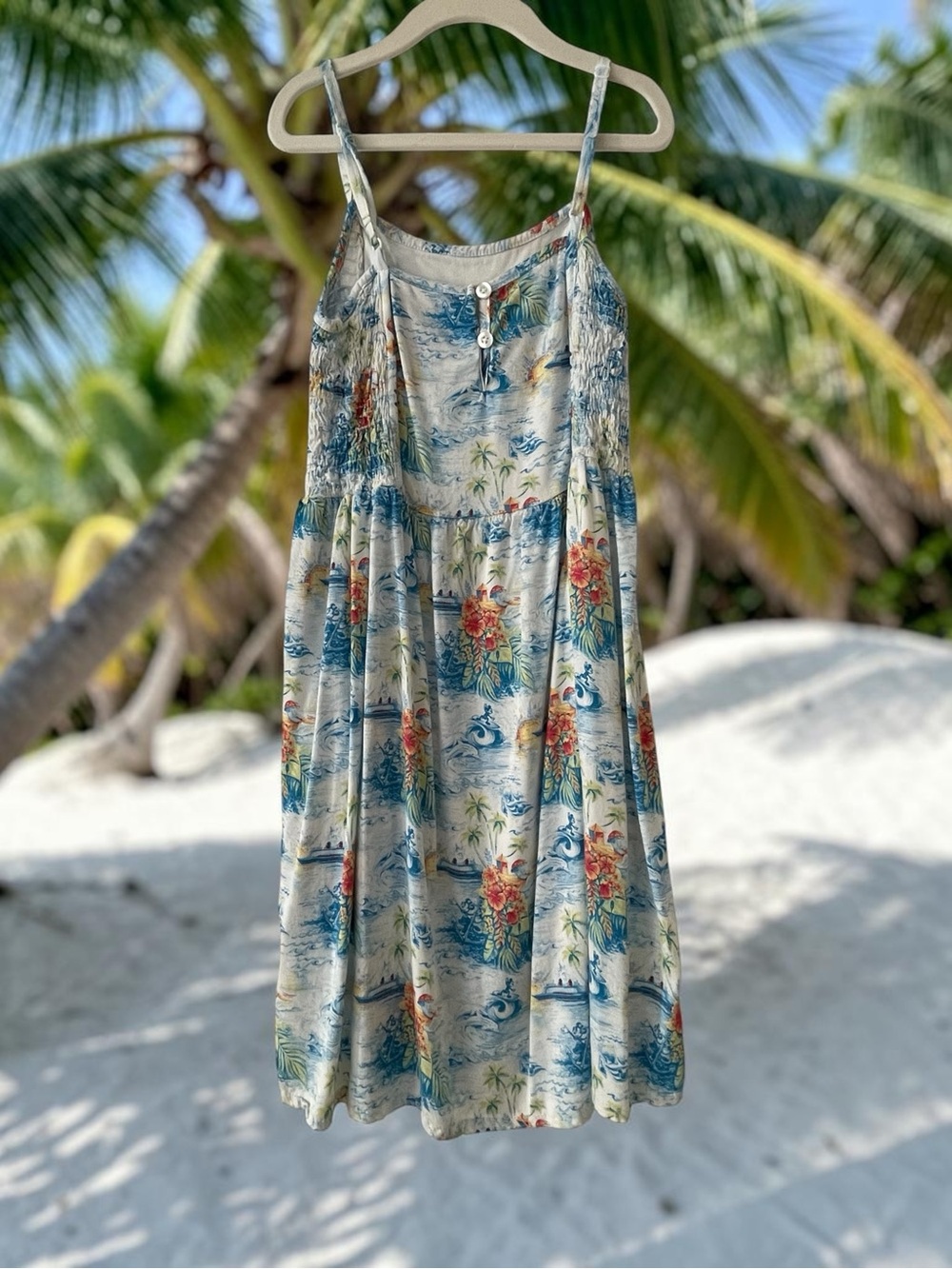 Disney Cruise Line Dress Floral Tropical Print Kids Sundress Size Medium